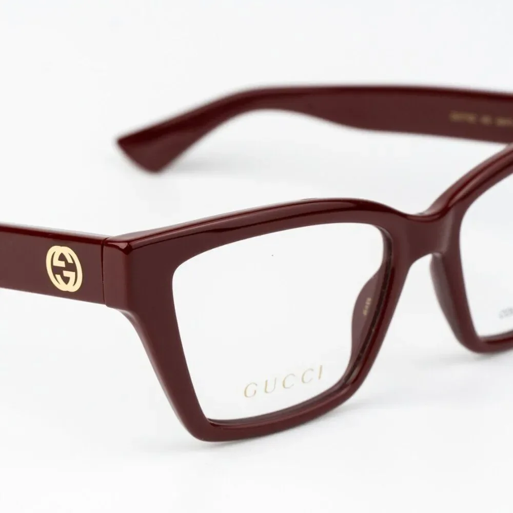 Gucci Women Eyeglasses Burgundy Cat Eye GG1715O 003 BRAND NEW